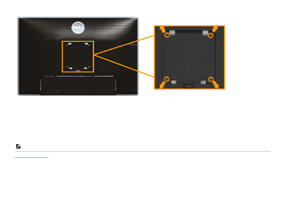 Wall mounting (optional) | Dell U2713H Monitor User Manual | Page 34 / 71