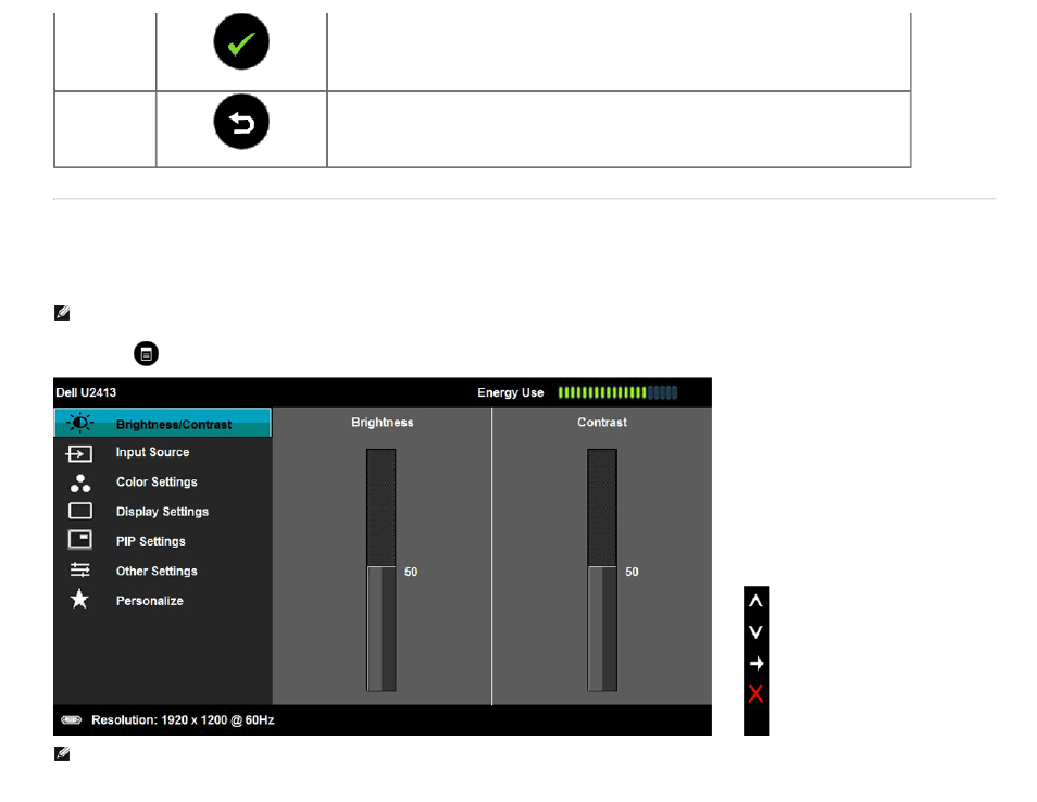 Using the on-screen display (osd) menu, Accessing the menu system | Dell U2713H Monitor User Manual | Page 38 / 71