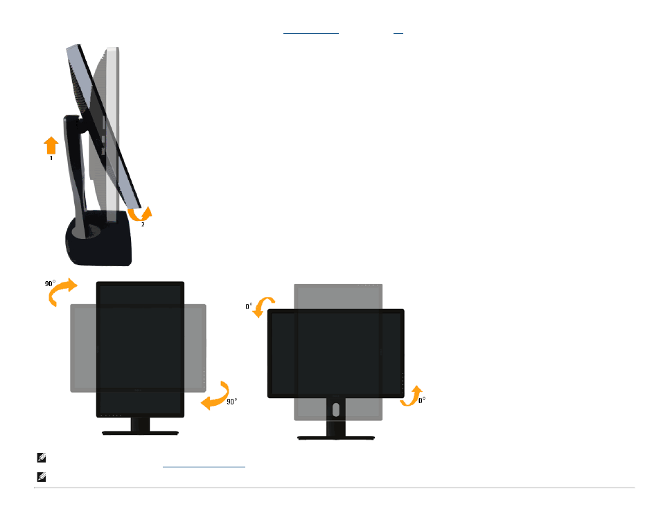 Rotating the monitor | Dell U2713H Monitor User Manual | Page 60 / 71