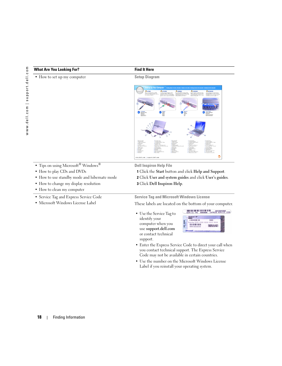 Dell Inspiron XPS User Manual | Page 18 / 186