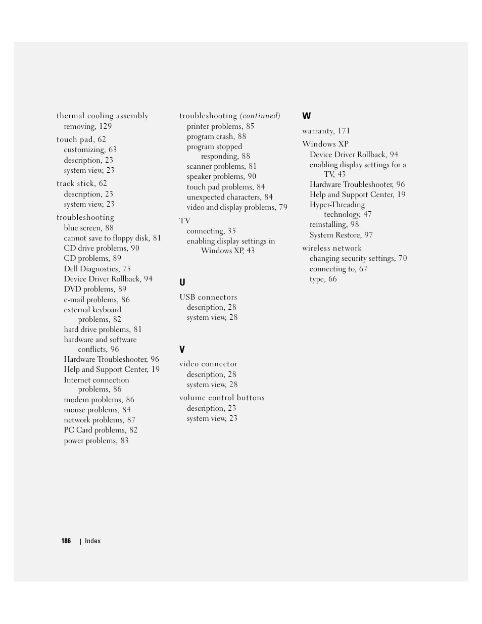 Dell Inspiron XPS User Manual | Page 186 / 186