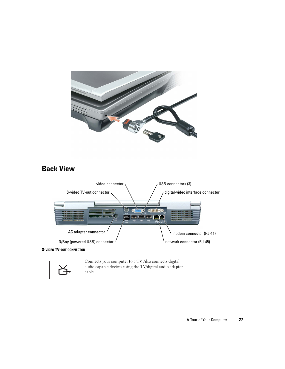 Back view | Dell Inspiron XPS User Manual | Page 27 / 186
