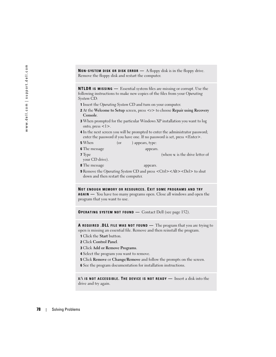 Dell Inspiron XPS User Manual | Page 78 / 186