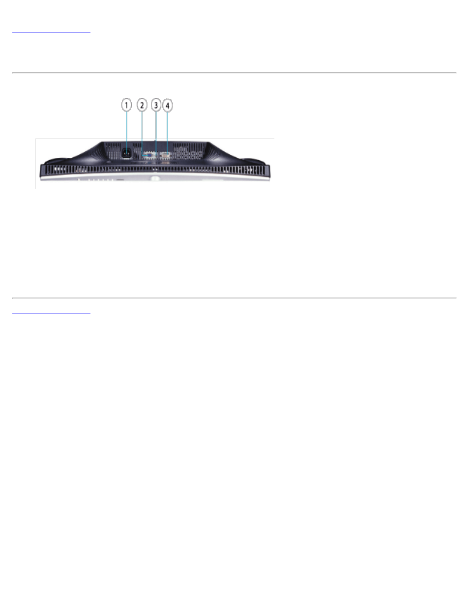 Bottom view: dell w2300 lcd tv user's guide, Bottom view, Bottom view: dell™ w2300 lcd tv user's guide | Dell LCD TV W2300 User Manual | Page 36 / 63