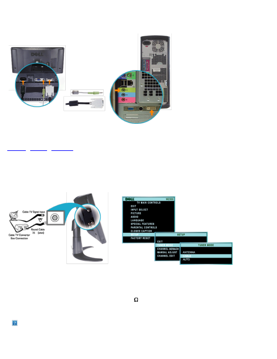 Connecting as a tv | Dell LCD TV W2300 User Manual | Page 41 / 63