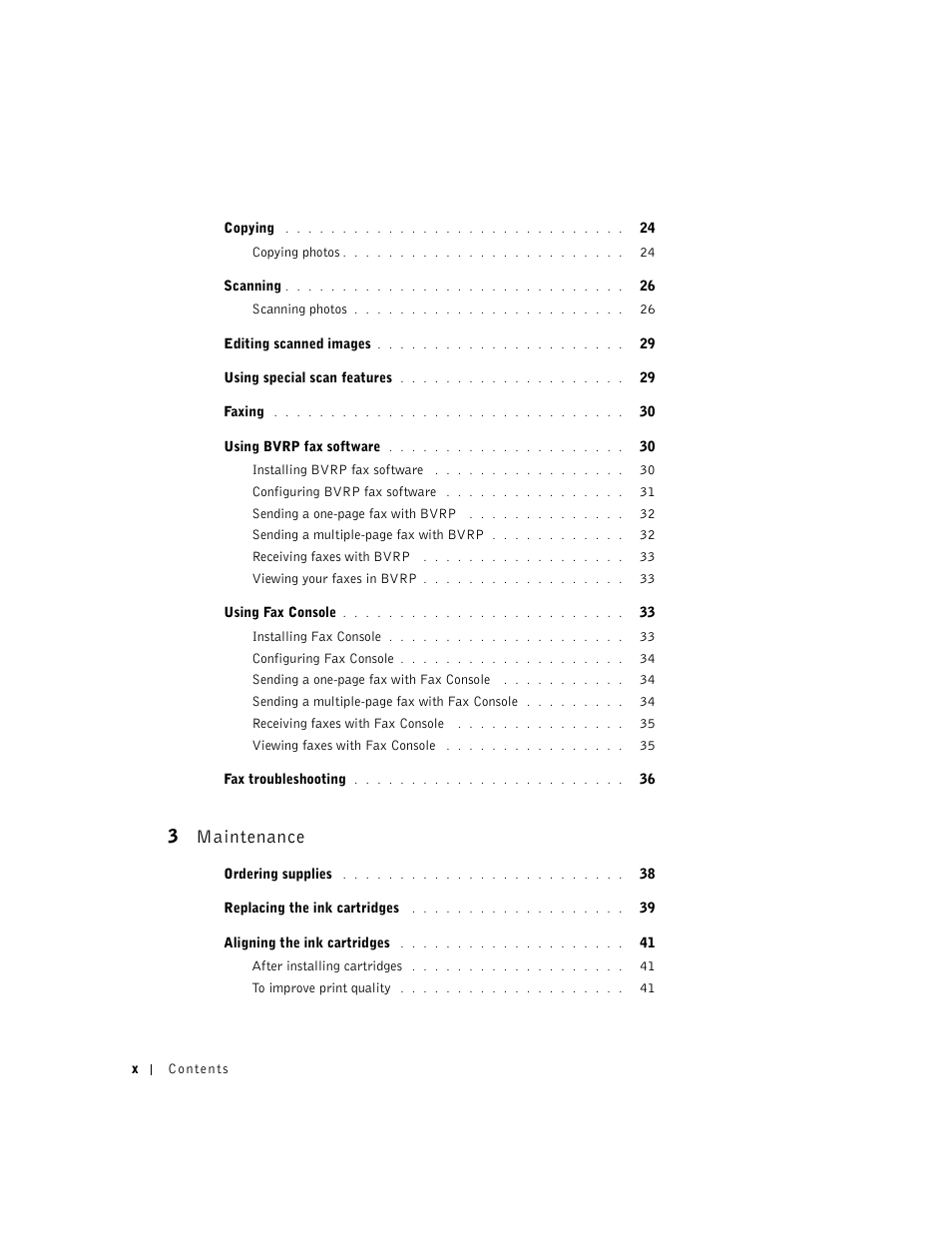 3 maintenance | Dell A940 All In One Personal Printer User Manual | Page 10 / 102