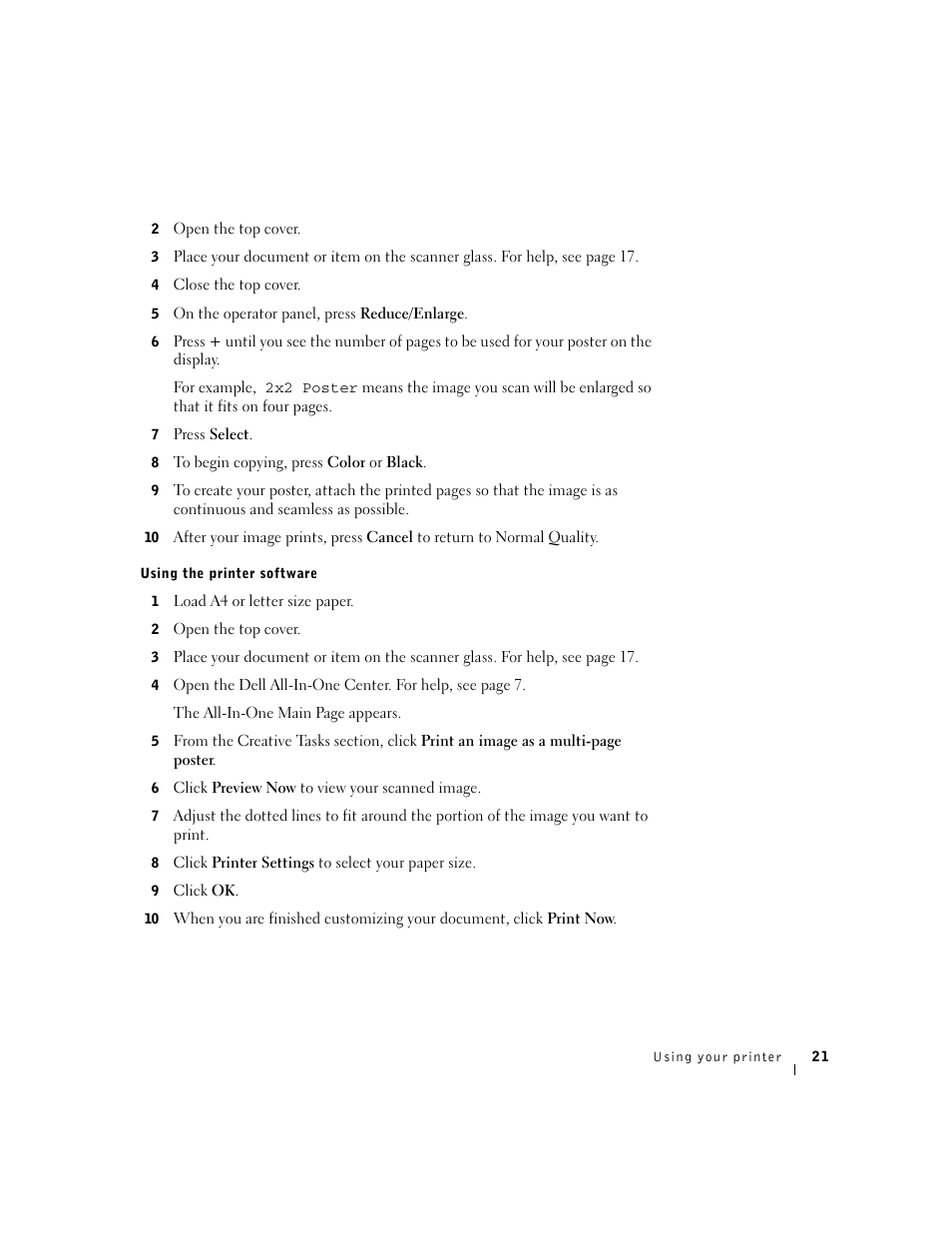 Dell A940 All In One Personal Printer User Manual | Page 33 / 102