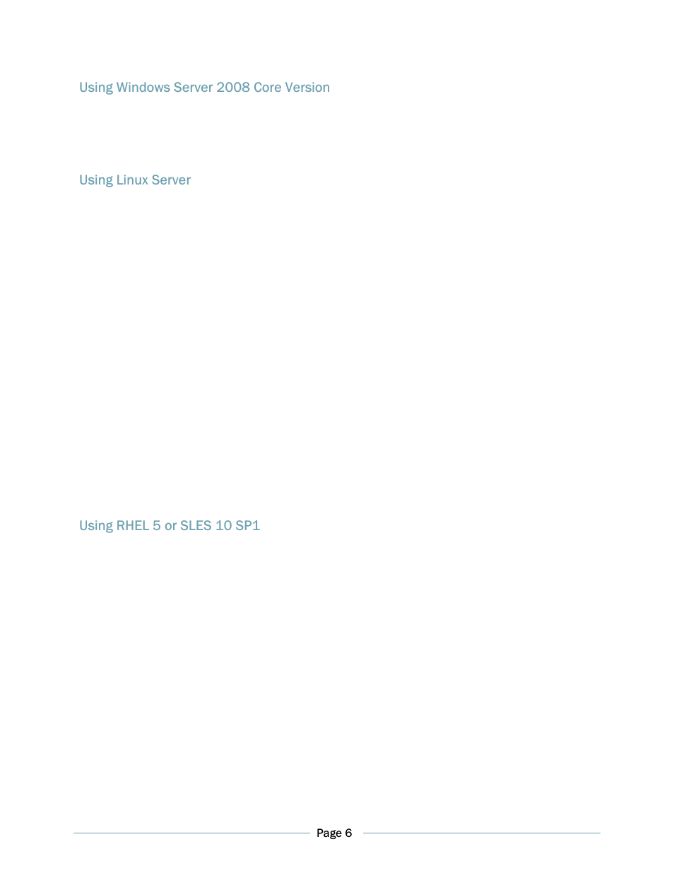 Using windows server 2008 core version, Using linux server, Using rhel 5 or sles 10 sp1 | Dell PowerVault TL2000 User Manual | Page 6 / 16
