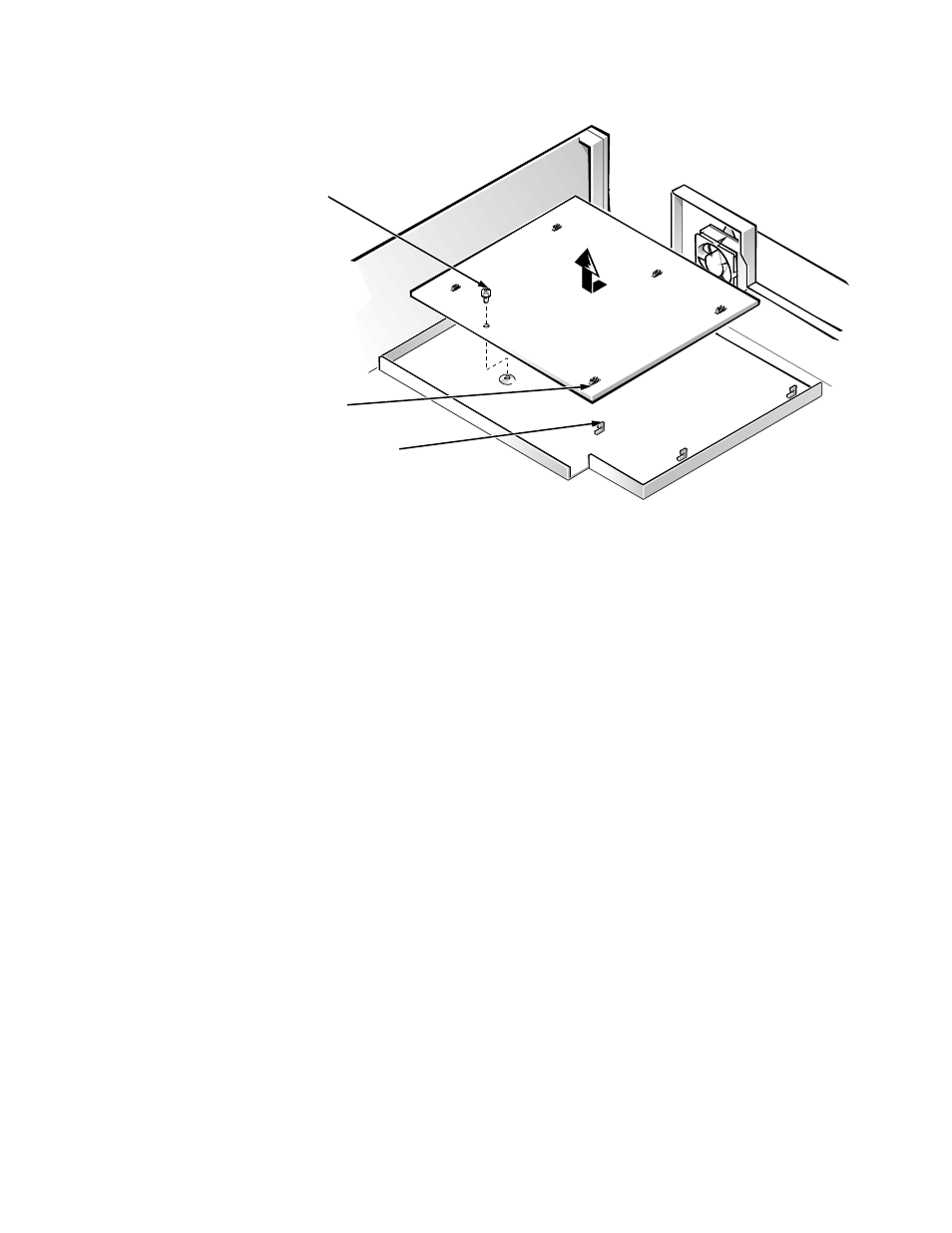 System board, System board -24, Figure 5-24. system board removal -24 | Ystem board | Dell OptiPlex Gxi User Manual | Page 110 / 147