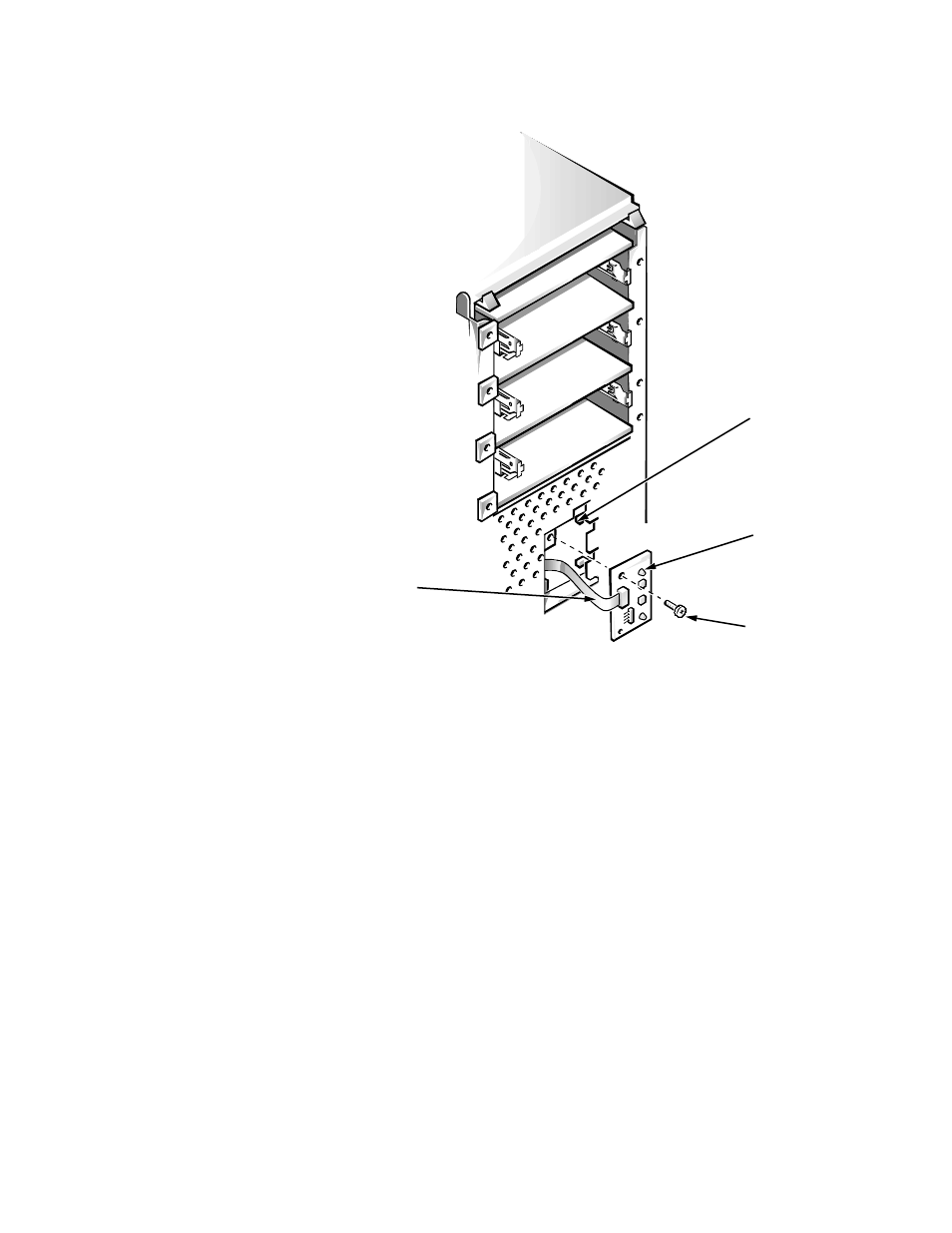 Control panel, Control panel -8, Figure 6-6 | Control-panel removal -8, Ontrol panel | Dell OptiPlex Gxi User Manual | Page 118 / 147