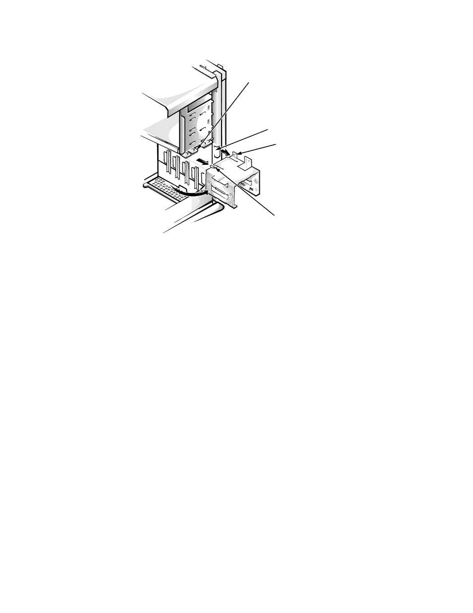 Hard-disk drive bracket, Hard-disk drive bracket -13, Figure 6-12. hard-disk drive bracket removal -13 | Dell OptiPlex Gxi User Manual | Page 123 / 147