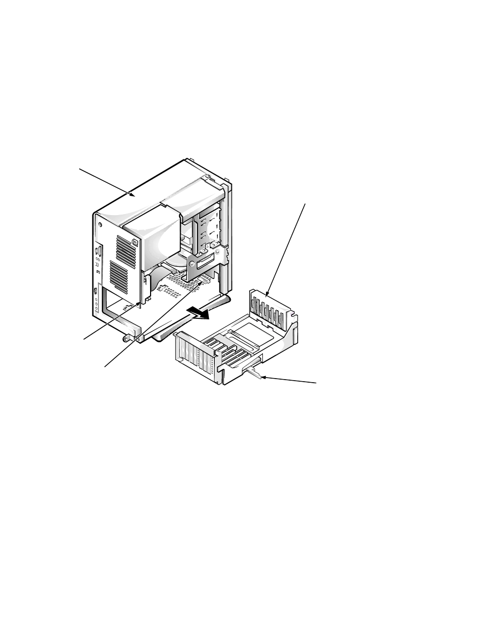 Expansion cards, Expansion-card cage, Expansion cards -17 | Expansion-card cage -17, Figure 6-16. expansion-card cage removal -17 | Dell OptiPlex Gxi User Manual | Page 127 / 147