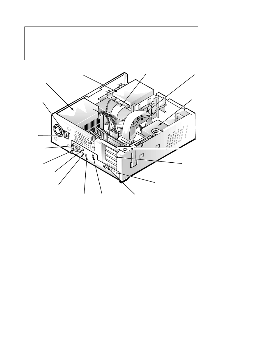 Figure 1-3, Internal view of the low-profile computer -5, Ctrl | Dell OptiPlex Gxi User Manual | Page 23 / 147