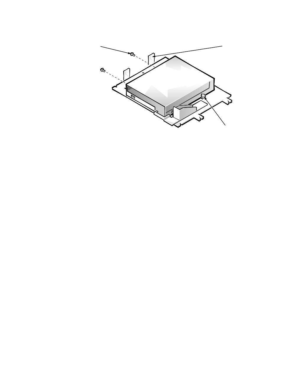 Inch diskette drive assembly, Inch diskette drive assembly -8, Figure 4-6 | Inch diskette drive removal -8 | Dell OptiPlex Gxi User Manual | Page 72 / 147
