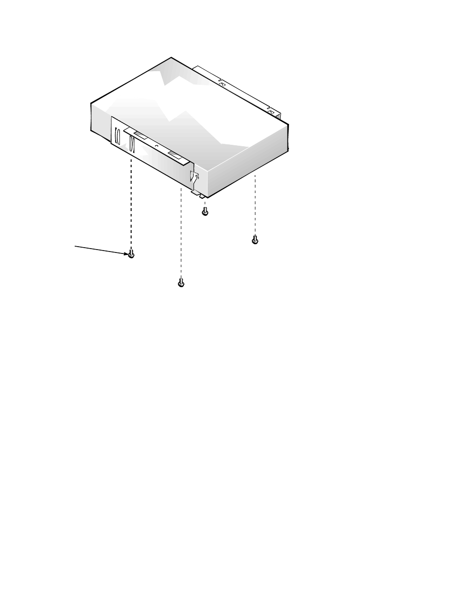 Inch drive assembly, Inch drive assembly -9, Figure 4-7 | Inch drive assembly removal -9 | Dell OptiPlex Gxi User Manual | Page 73 / 147