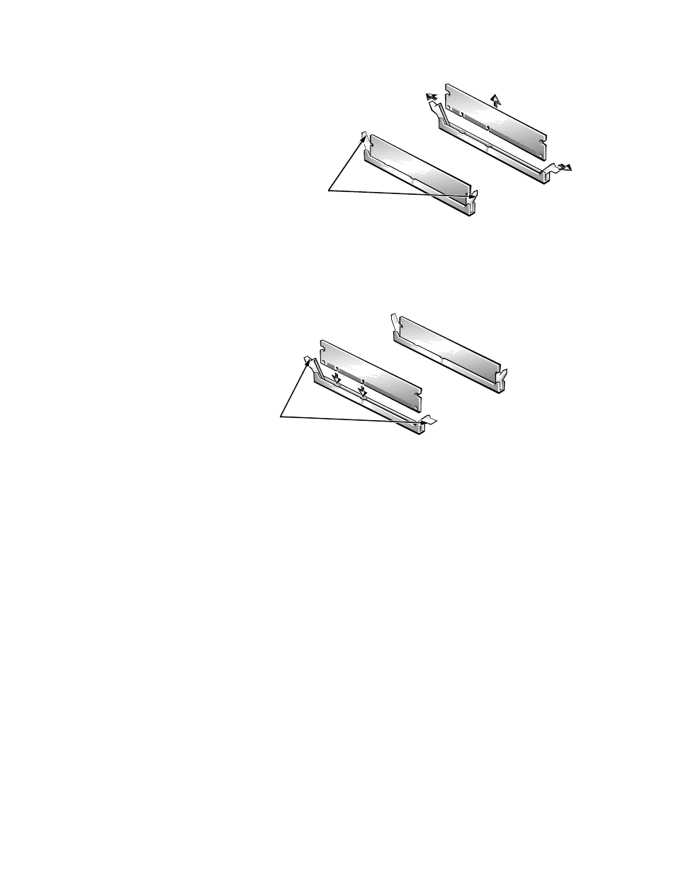 Dimms, Dimms -16, Figure 4-14. dimm removal -16 | Figure 4-15. dimm installation -16, Figure 6-8, Inch drive assembly removal | Dell OptiPlex Gxi User Manual | Page 80 / 147