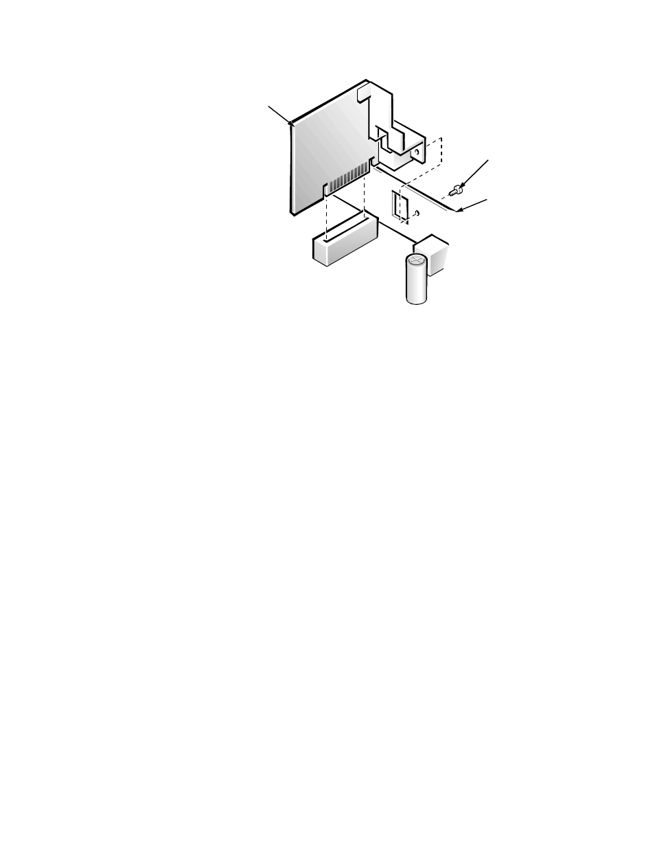 Nic daughter board, Nic daughter board -18, Figure 4-17. nic daughter-board removal -18 | Dell OptiPlex Gxi User Manual | Page 82 / 147