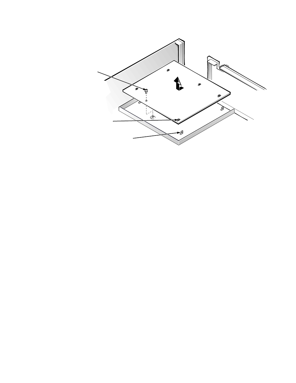 System board, System board -22, Figure 4-21. system board removal -22 | Ystem board | Dell OptiPlex Gxi User Manual | Page 86 / 147