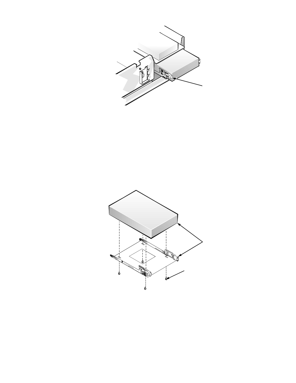 Figure 5-8, Inch drive assembly removal -10, Figure 5-9 | Inch drive removal -10 | Dell OptiPlex Gxi User Manual | Page 96 / 147