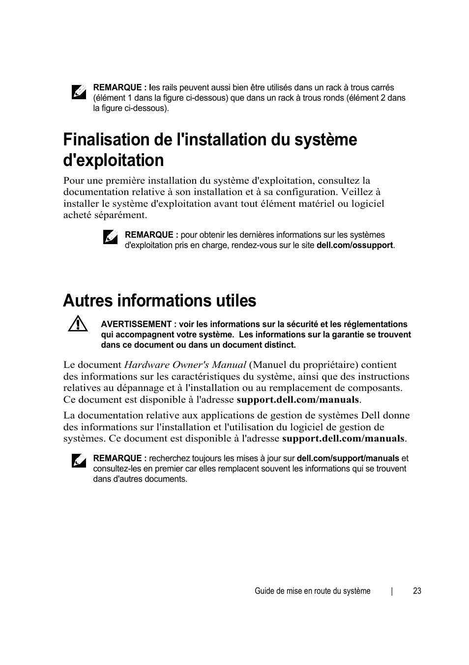 Autres informations utiles | Dell PowerEdge C6145 User Manual | Page 25 / 64