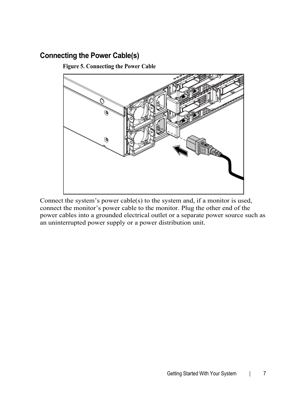 Connecting the power cable(s) | Dell PowerEdge C6145 User Manual | Page 9 / 64