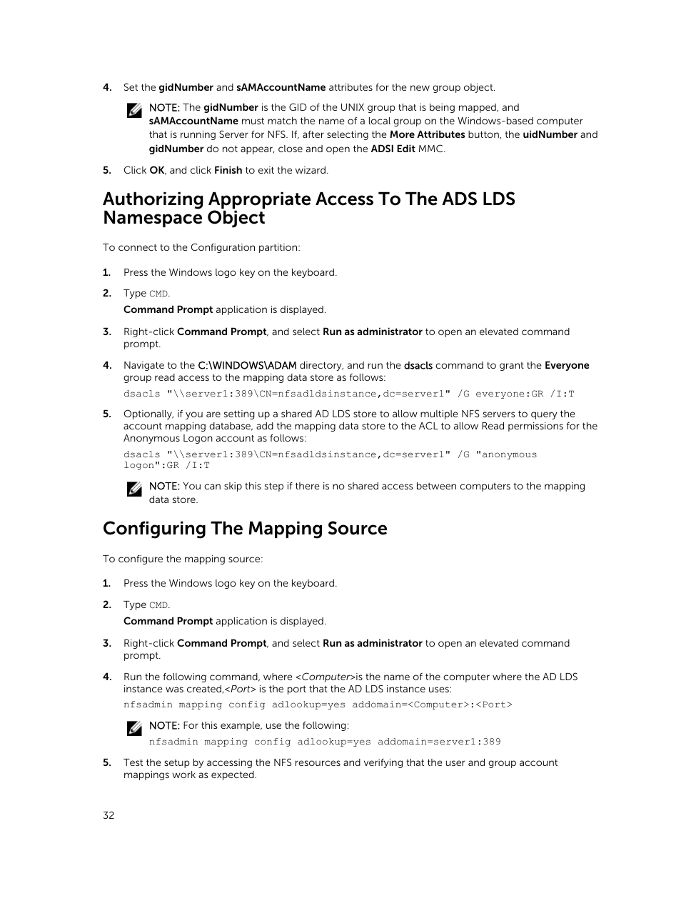 Configuring the mapping source | Dell PowerVault NX3200 User Manual | Page 32 / 40