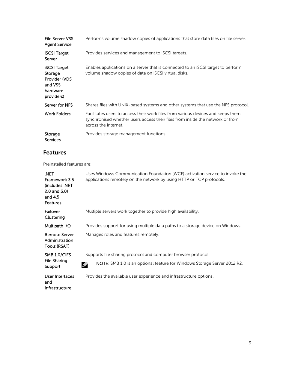 Features | Dell PowerVault NX3200 User Manual | Page 9 / 40