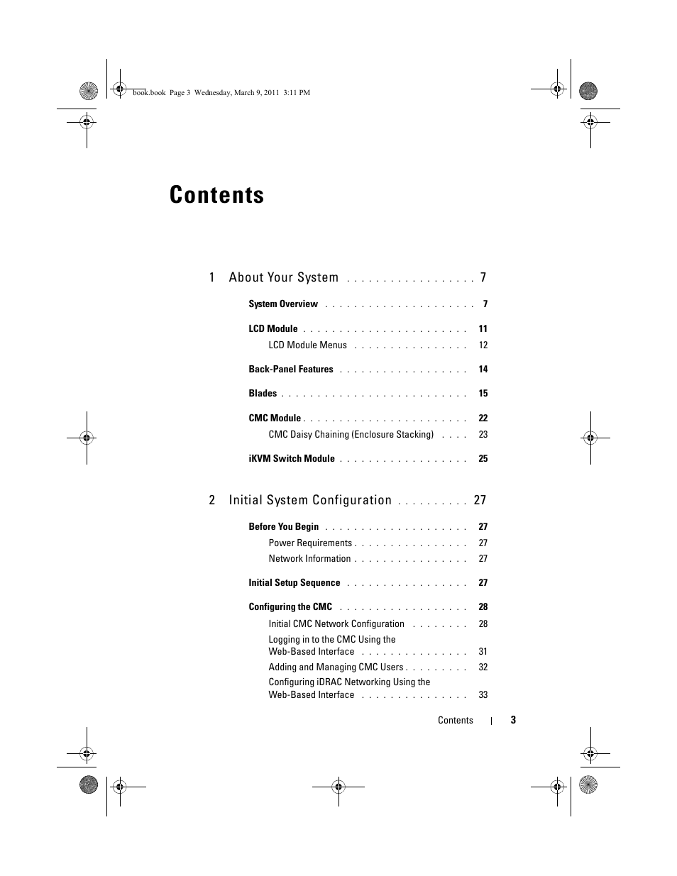 Dell POWEREDGE M1000E User Manual | Page 3 / 86