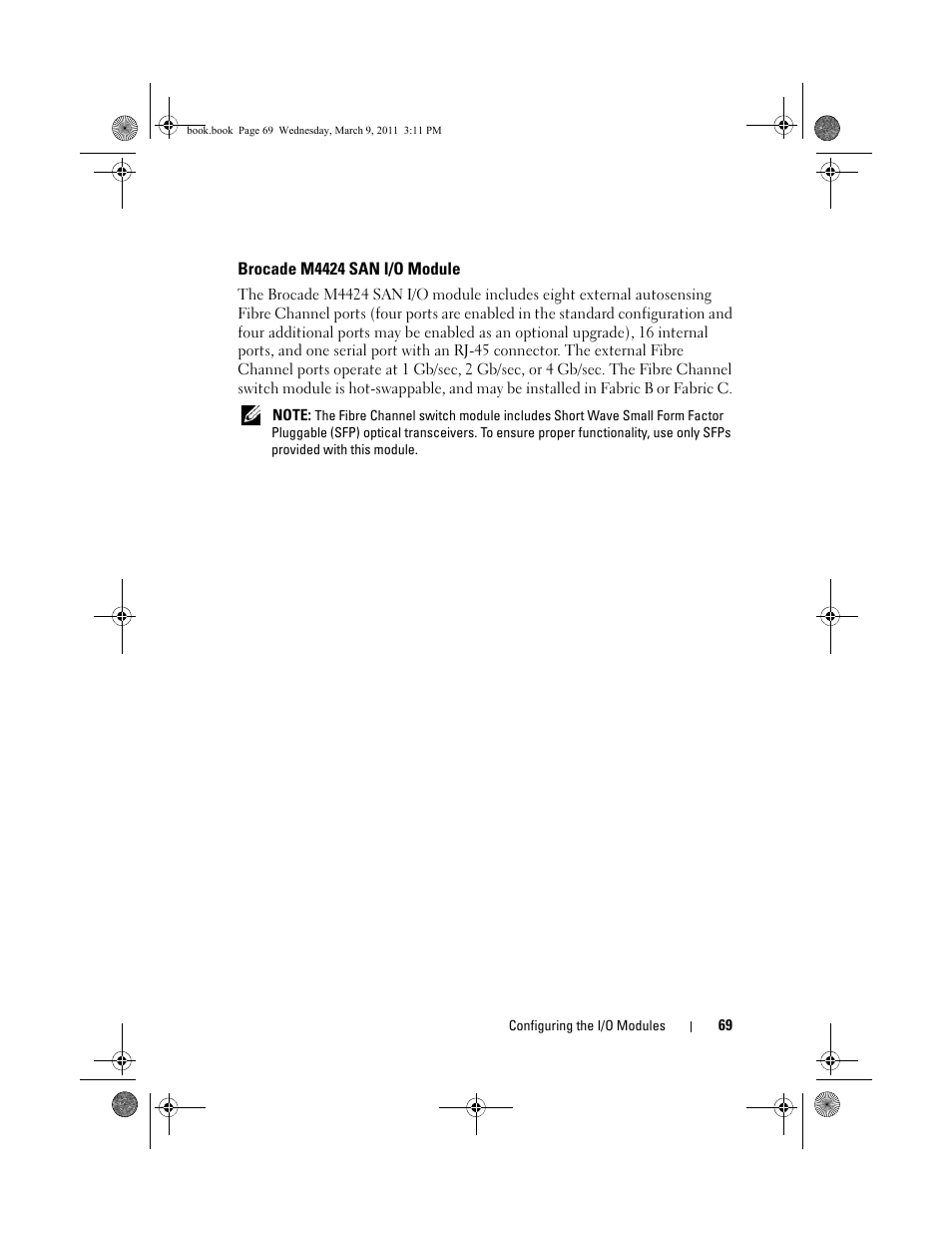 Brocade m4424 san i/o module | Dell POWEREDGE M1000E User Manual | Page 69 / 86