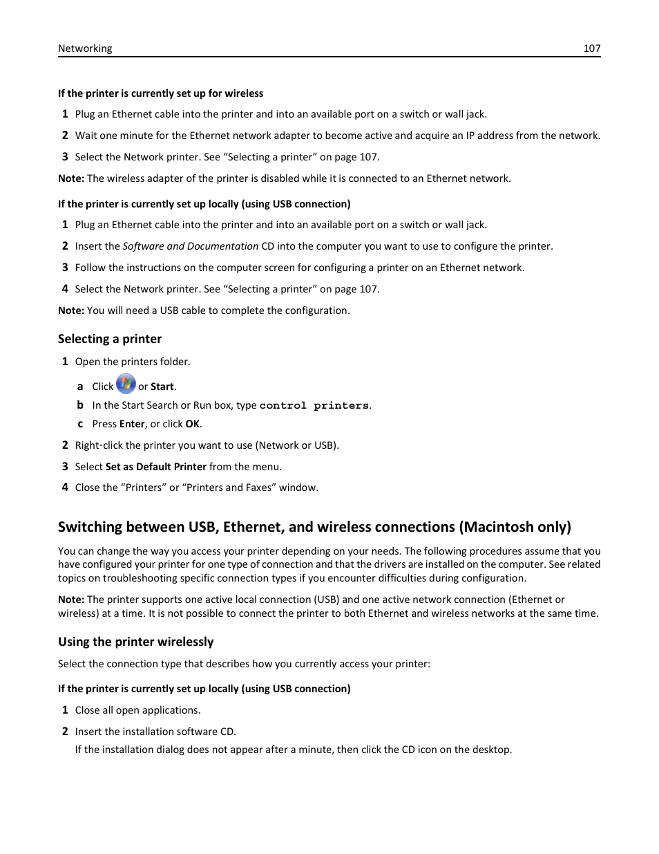 Dell V725w All In One Wireless Inkjet Printer User Manual | Page 107 / 186