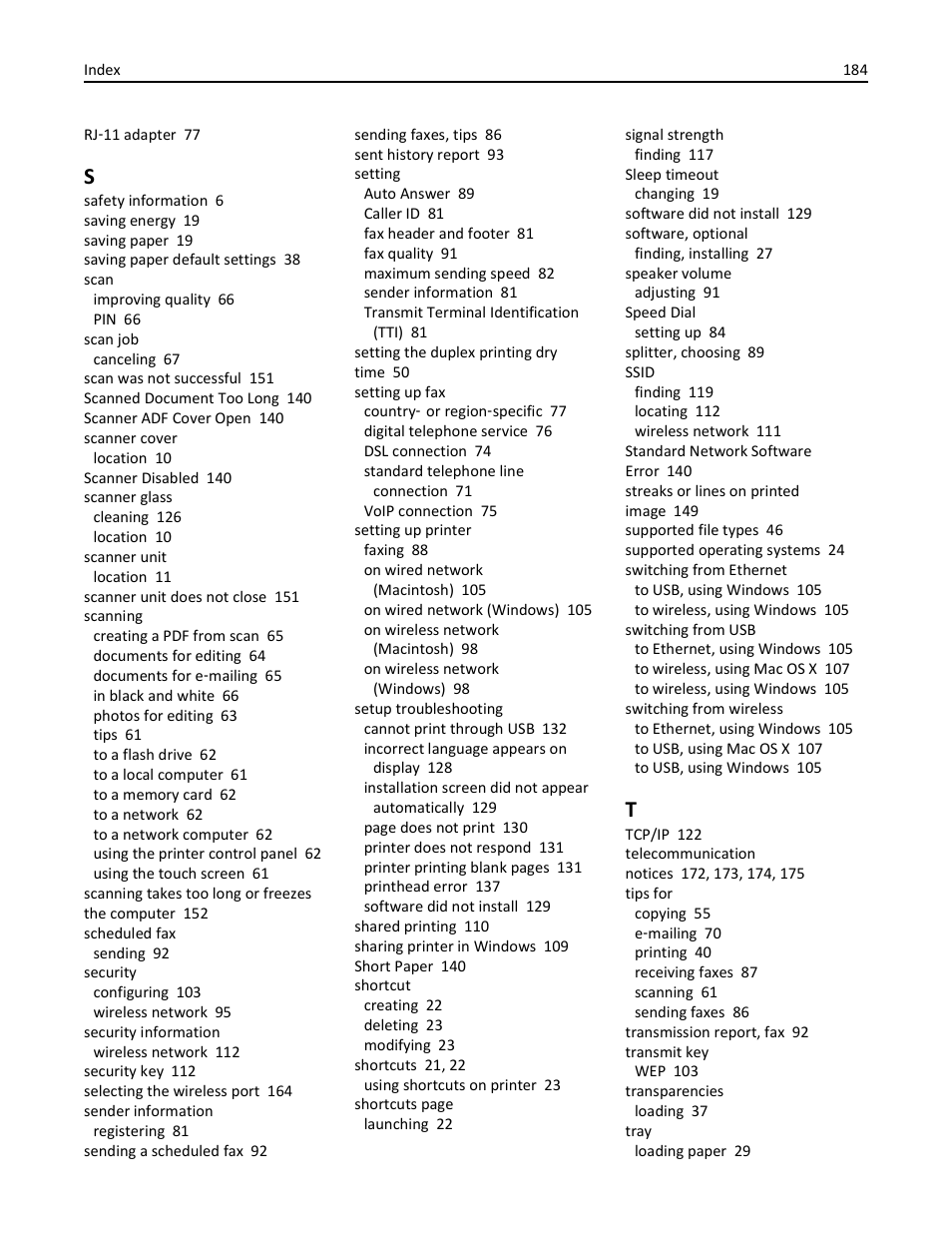 Dell V725w All In One Wireless Inkjet Printer User Manual | Page 184 / 186