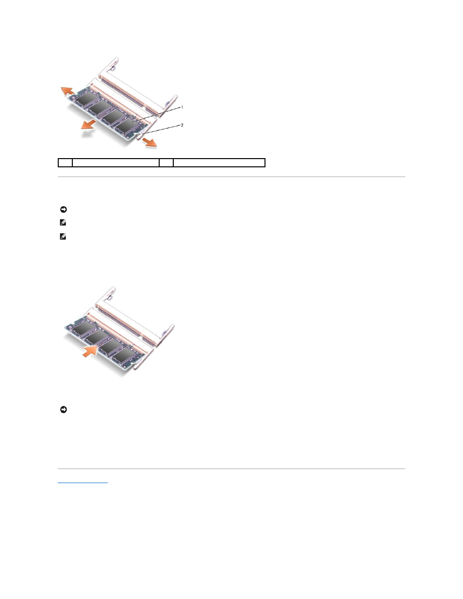 Replacing the memory module(s) | Dell Latitude 131L User Manual | Page 30 / 42