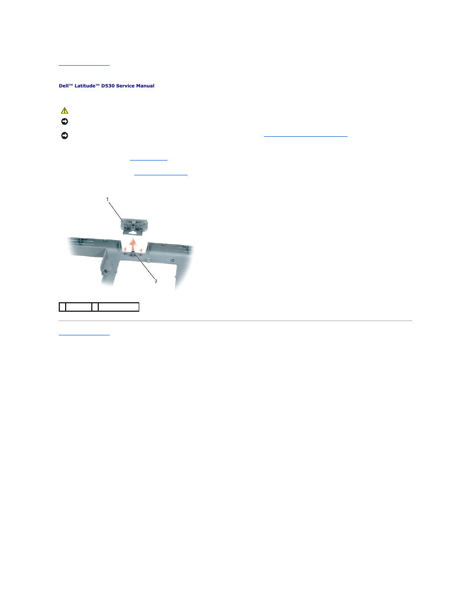 Base latch | Dell Latitude D530 (Early 2008) User Manual | Page 31 / 48