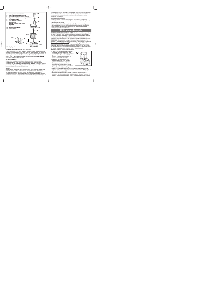 Utilisation – français | Black & Decker FP1500 User Manual | Page 14 / 19