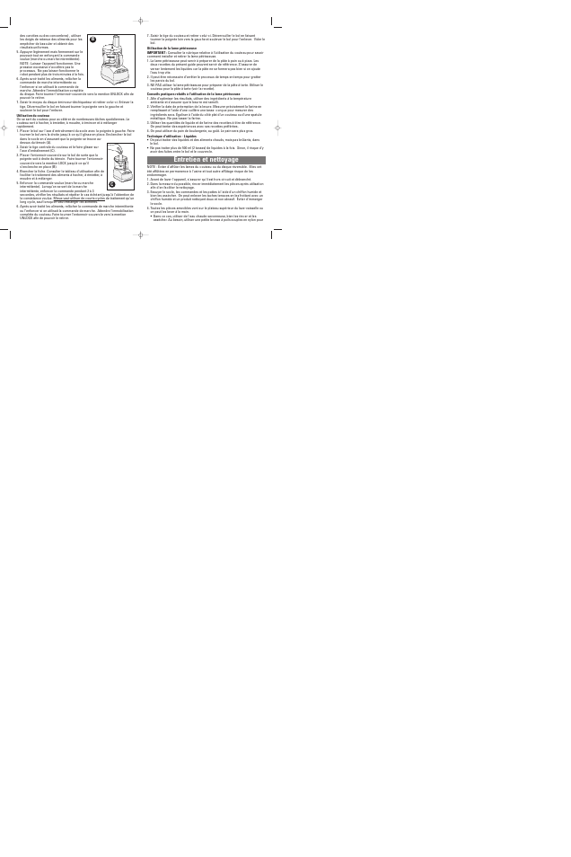 Entretien et nettoyage | Black & Decker FP1500 User Manual | Page 15 / 19
