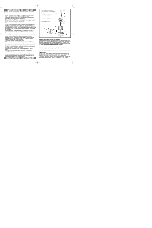 Instrucciones de seguridad, Conserve estas instrucciones | Black & Decker FP1500 User Manual | Page 7 / 19