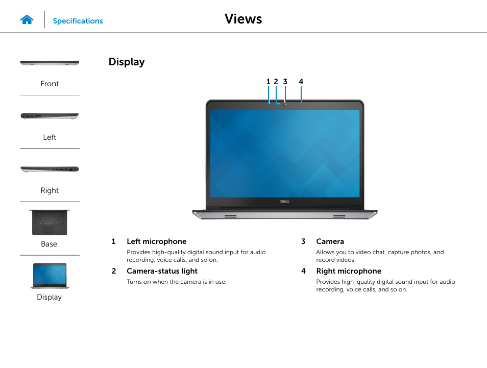 Display, Views | Dell Inspiron 14 (5447, Early 2014) User Manual | Page 6 / 22