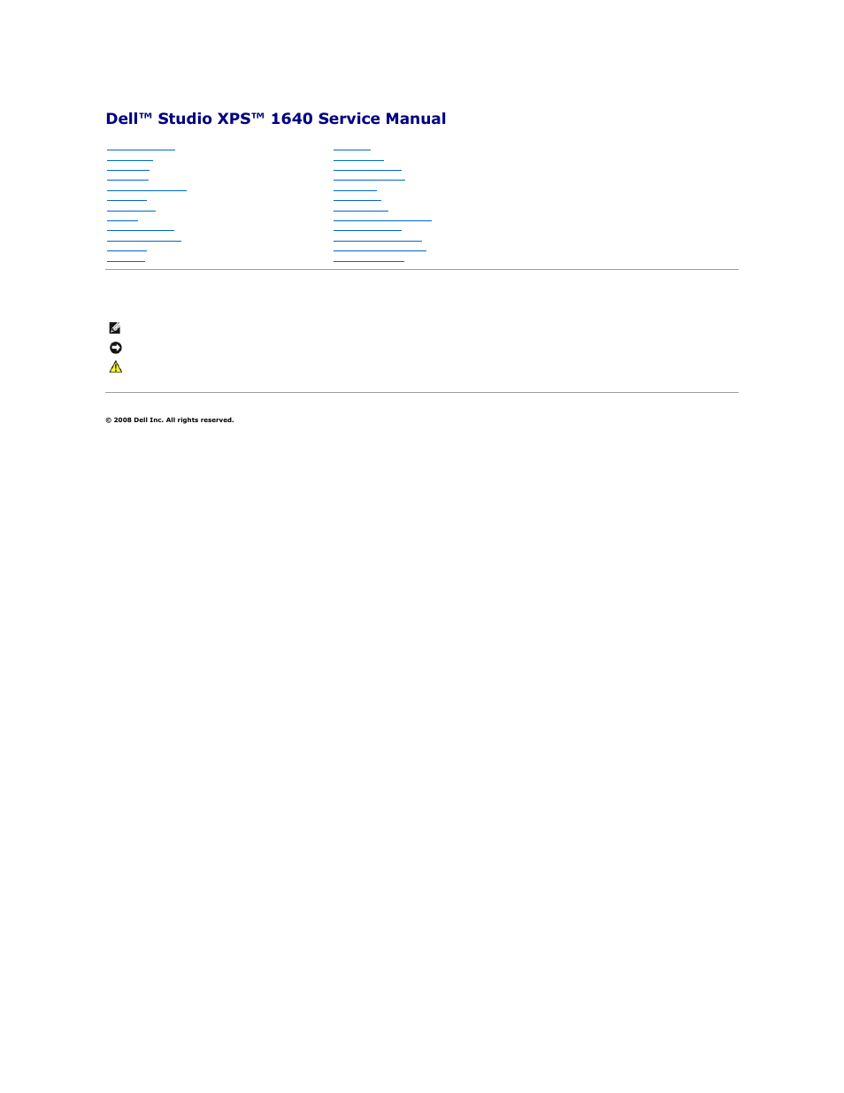 Dell Studio XPS M1640 (Mid 2010) User Manual | 48 pages