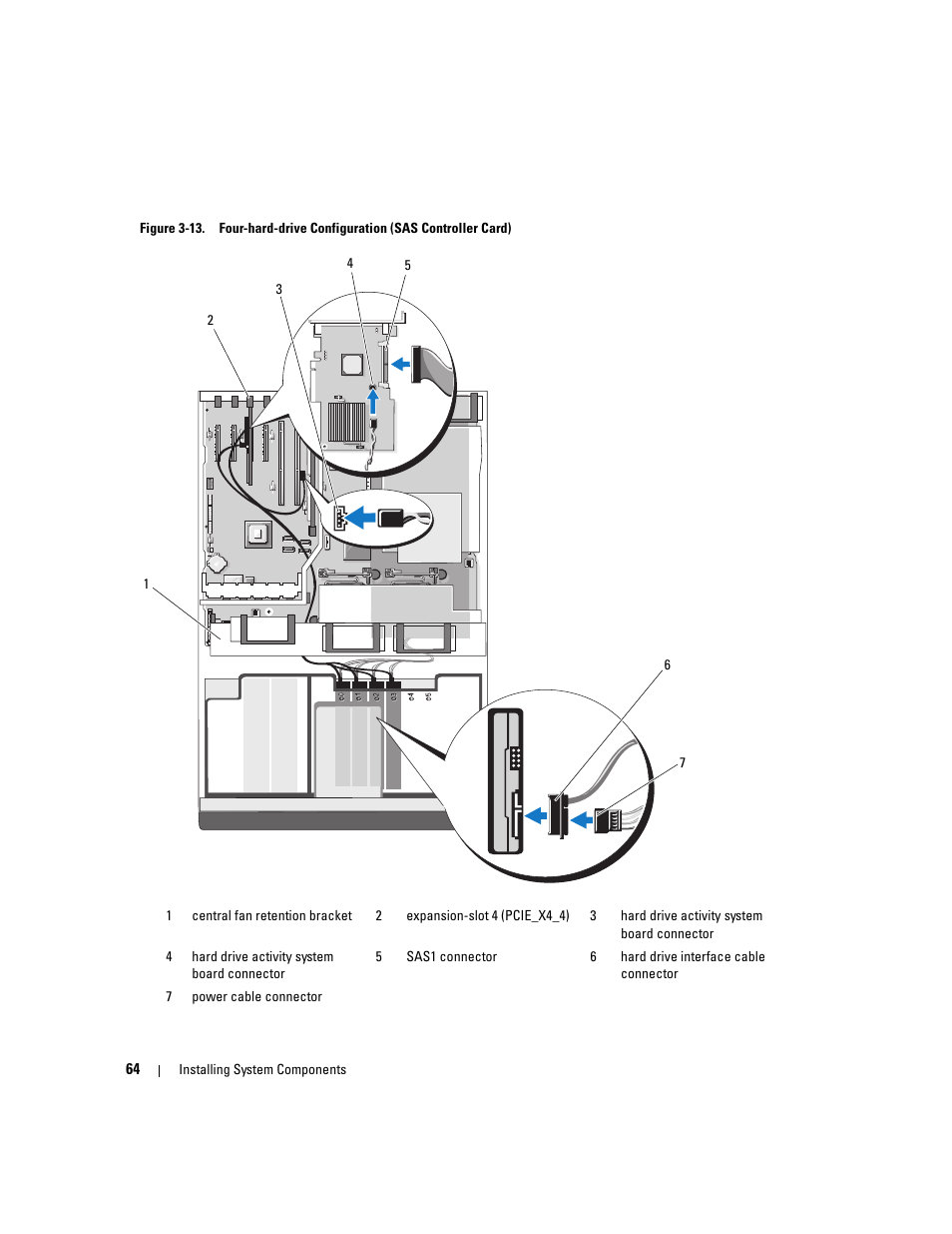 Tention cage. see figure 3-13, And illustrated in figure 3-13 should | Dell PowerEdge 1900 User Manual | Page 64 / 166