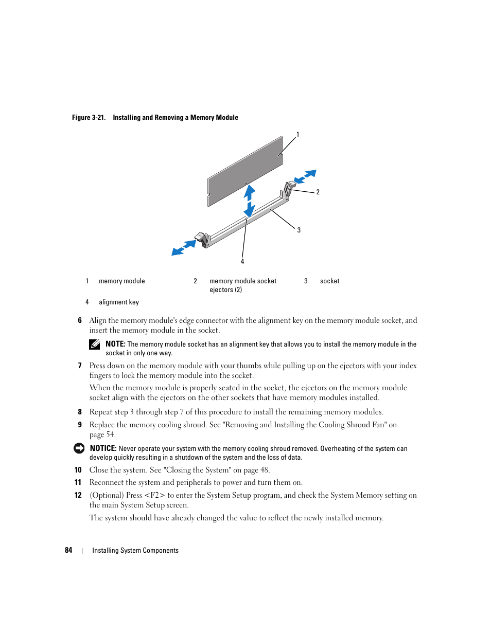 Et down and out, as shown in figure 3-21 | Dell PowerEdge 1900 User Manual | Page 84 / 166