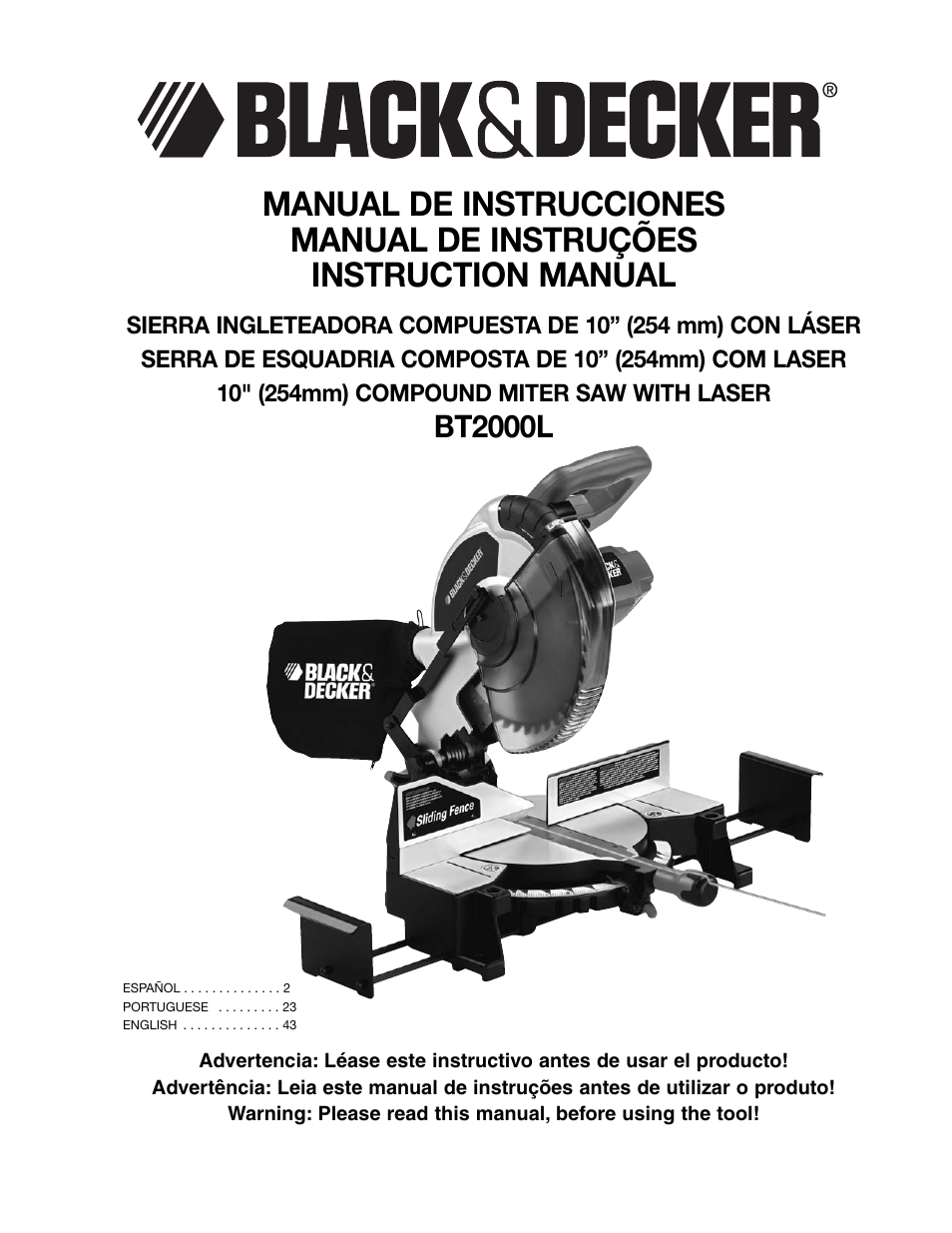 Black & Decker BT2000L User Manual | 64 pages