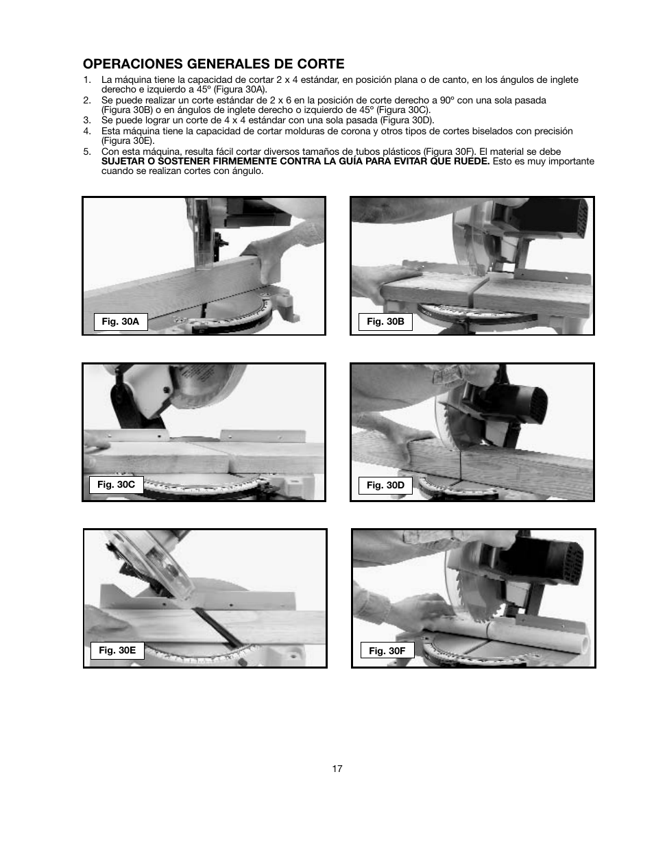 Operaciones generales de corte | Black & Decker BT2000L User Manual | Page 17 / 64