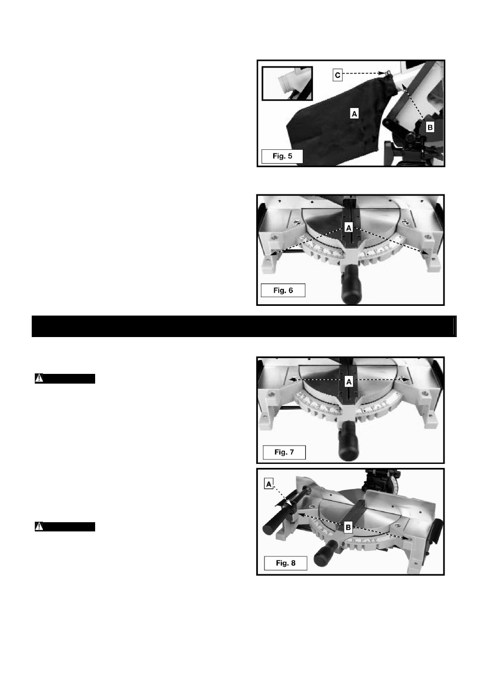 Fixando o coletor de serragem, Fixando a máquina à superfície de suporte, Operando controles e ajustes | Braçadeira de trabalho, Área de perigo da bancada | Black & Decker BT2000L User Manual | Page 29 / 64