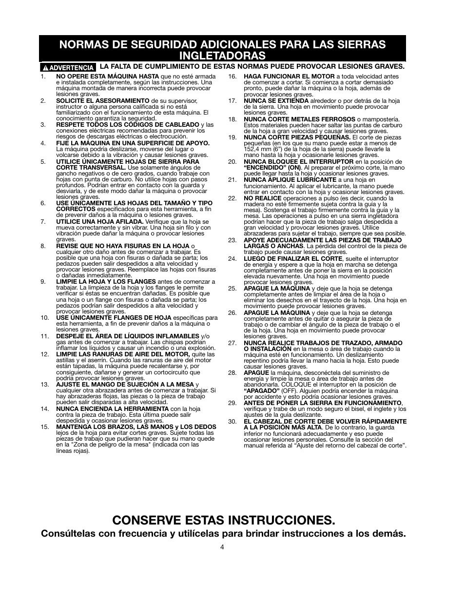 Conserve estas instrucciones | Black & Decker BT2000L User Manual | Page 4 / 64