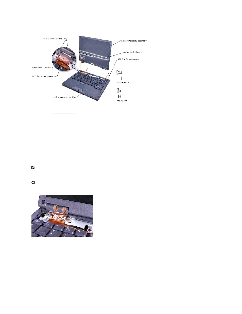 Removing the 14.1-inch display assembly bezel | Dell Inspiron 4000 User Manual | Page 31 / 63