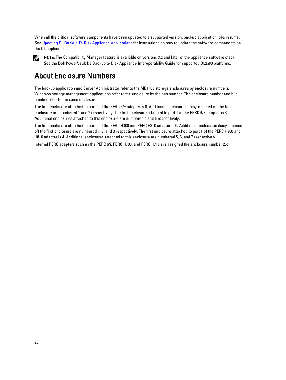 About enclosure numbers | Dell PowerVault DL2000 User Manual | Page 26 / 52