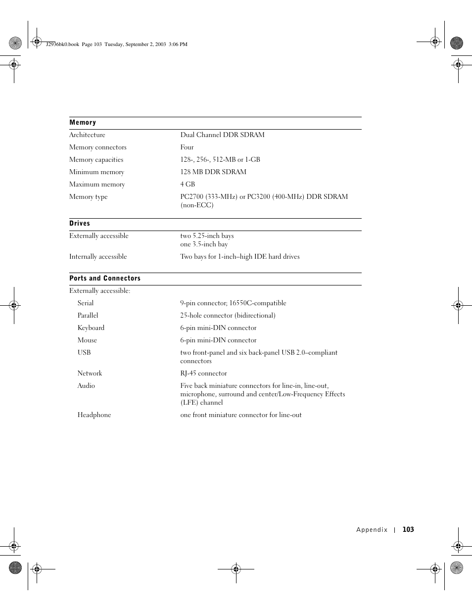 Dell Dimension 4600 User Manual | Page 103 / 148