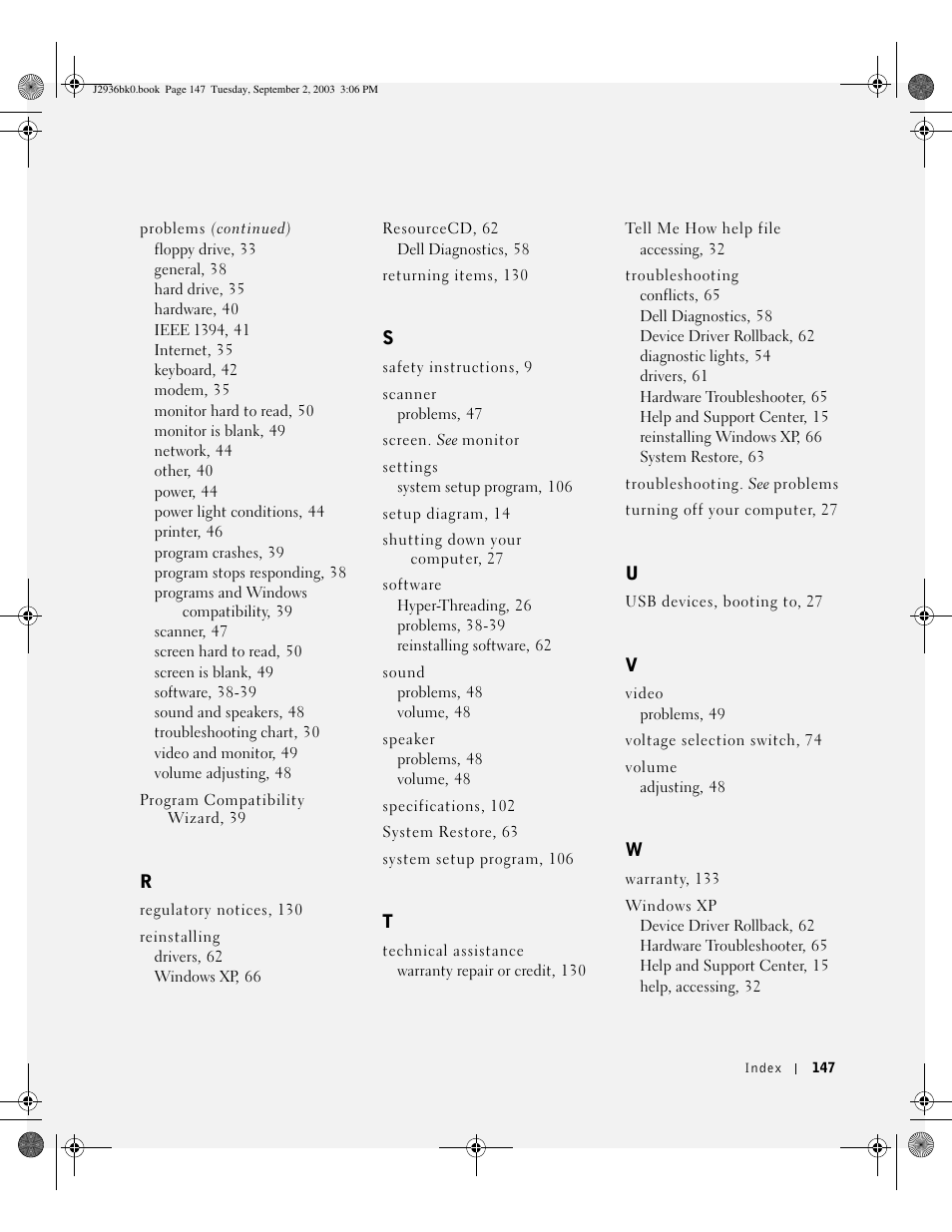 Dell Dimension 4600 User Manual | Page 147 / 148