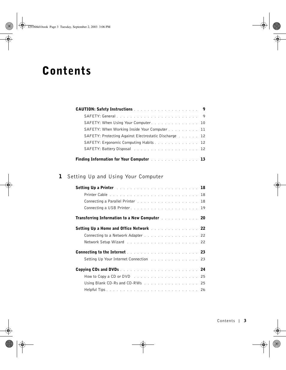 Dell Dimension 4600 User Manual | Page 3 / 148