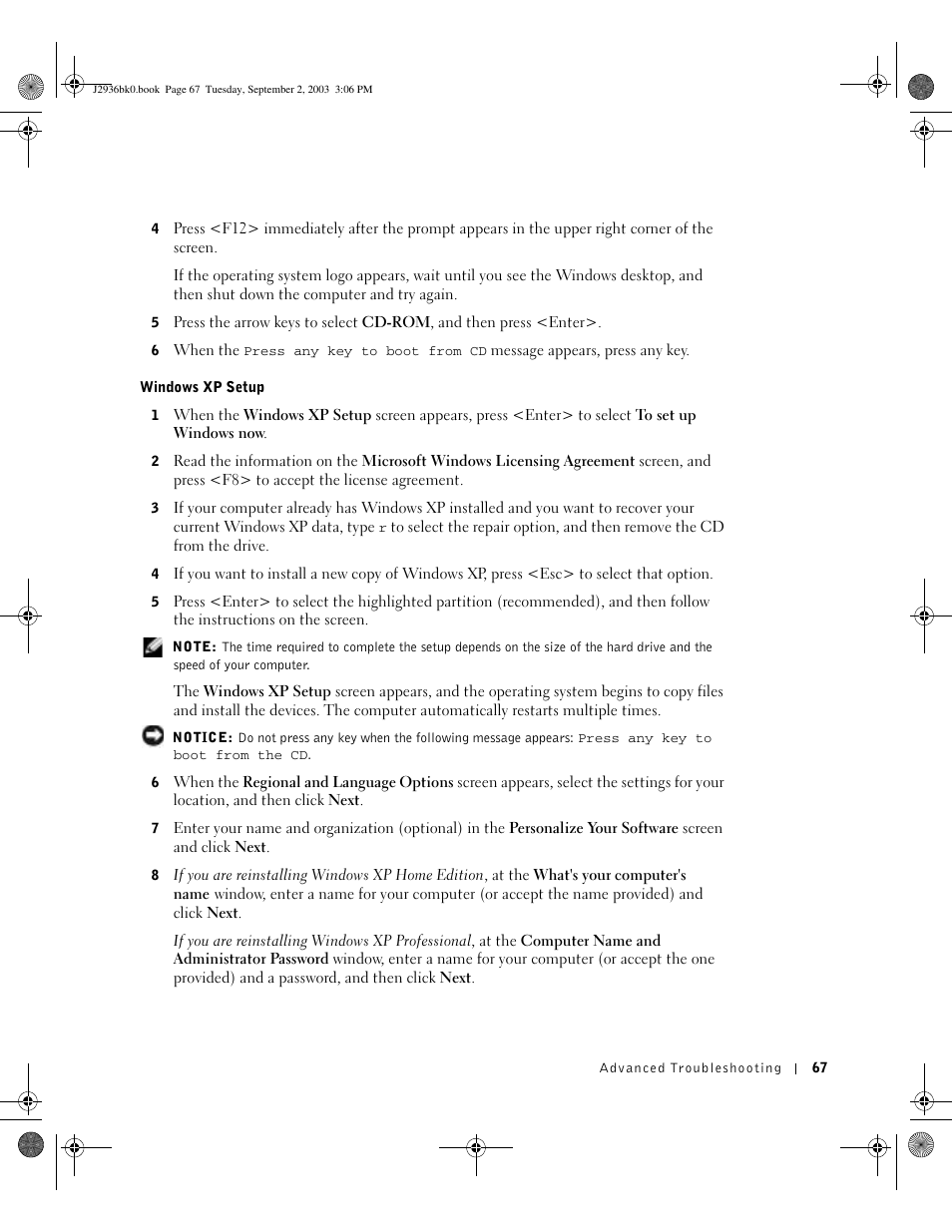 Dell Dimension 4600 User Manual | Page 67 / 148